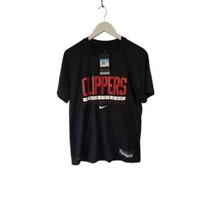 Nike T-Shirt Mens Medium Black New LA Clippers Basketball Dri-FIT CK8241-010